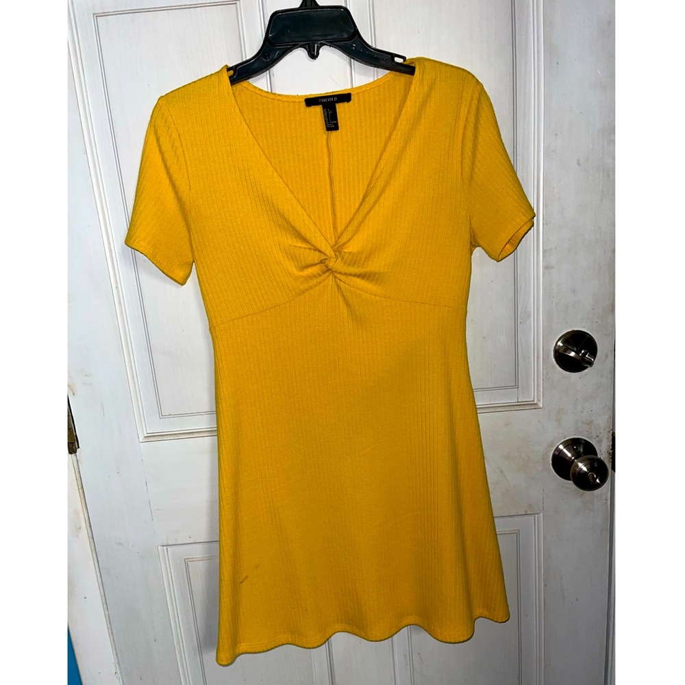 mustard Forever 21 dress
